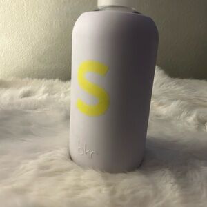 bkr White Bottle with Yellow S